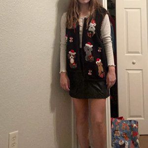 WILL SHIP TODAY Ugly Christmas Sweater Vest Dog Themed